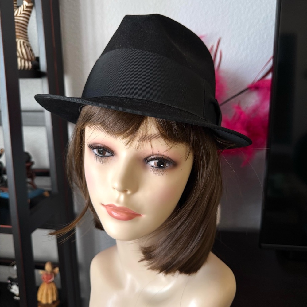 Vintage Wormser Black Fedora Hat